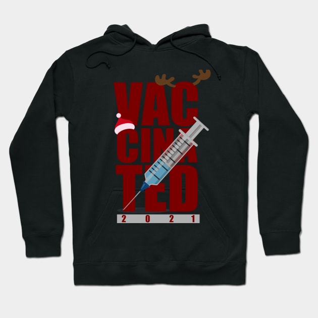 vaccinated christmas Hoodie by Nwebube parody design